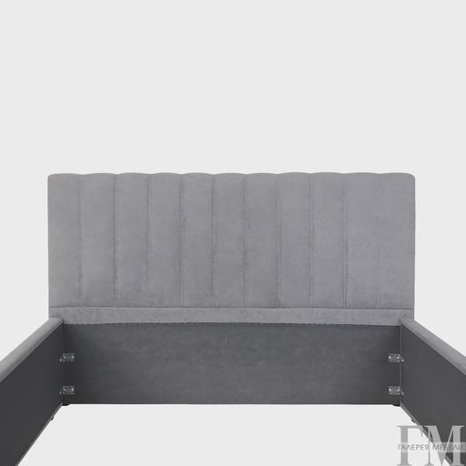 Кровать с подъемным механизмом «Регги», серая